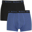 Pack de 2 Boxers Ben Sherman Stripe para Hombre - Negro/Azul