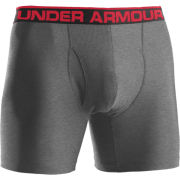 Under Armour Men's Original Boxer Jock 6 Inch Briefs - True Grey/Heather/Red