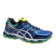 Asics Men's Gel Kayano 21 Structured Cushioning Running Shoes - Blue/White/Yellow