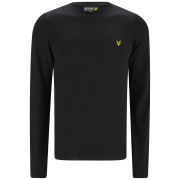 Lyle & Scott Vintage Men's Long Sleeve Crew Neck Cotton Pullover - True Black