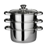 Premier Housewares Stainless Steel Steamer with Glass Lid