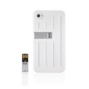 Veho SAEM S7 iPhone Case with Integrated 8GB USB Pen Drive - for iPhone 4/4S - White