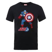 Marvel Avengers Assemble Captain America The First Avenger Men's T-Shirt - Black