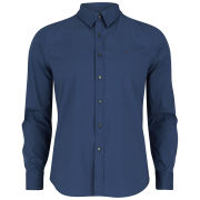 REPLAY Men's Stretch Poplin Shirt - Avion Blue