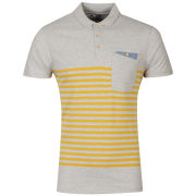 Boxfresh Men's Kaashiff Striped Polo Shirt - Grey Marl