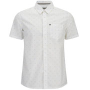 Bench Men's Chevron Print Rapson Short Sleeved Shirt - White