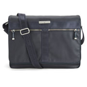 Tommy Hilfiger Men's Coated Canvas Darren Messenger Bag with Flap - Midnight