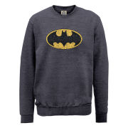 DC Comics Sweatshirt Batman Crackle Logo - Steel Grey