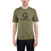 Merrell Men's Vintage Stacked Logo T-Shirt - Grape Leaf Heather Green