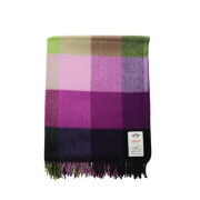 Avoca Lambswool Pioneer Throw (142 x 100cm) - Purple/Green/Blue