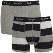 Pepe Jeans Men's Harley Gift Set 2 Pack Boxers - Black/Dark Grey