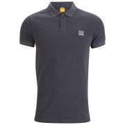 BOSS Orange Men's Pascha Slim Block Branded Polo Shirt - Navy