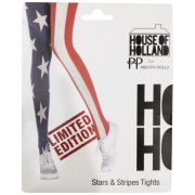 House of Holland Pretty Polly Women's Star and Stripes Tights - Navy/Red/White - One Size