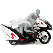Hot Wheels Elite DC Comics Batman 1966 Batcycle With Figures 1:12 Scale Set