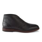 H Shoes by Hudson Men's Houghton 2 Leather Desert Chukka Boots - Black
