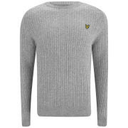 Lyle & Scott Men's Long Sleeve Crew Neck Cable Pullover - Grey