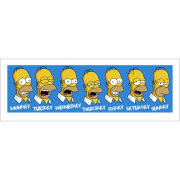 The Simpsons Homer Faces - Panoramic Print - 33 x 95cm