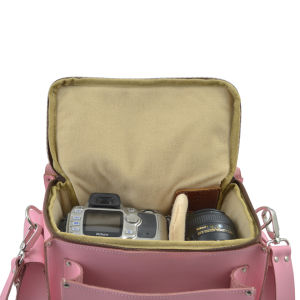 Grafea Leather Camera Bag - Pink - Free UK Delivery over £50