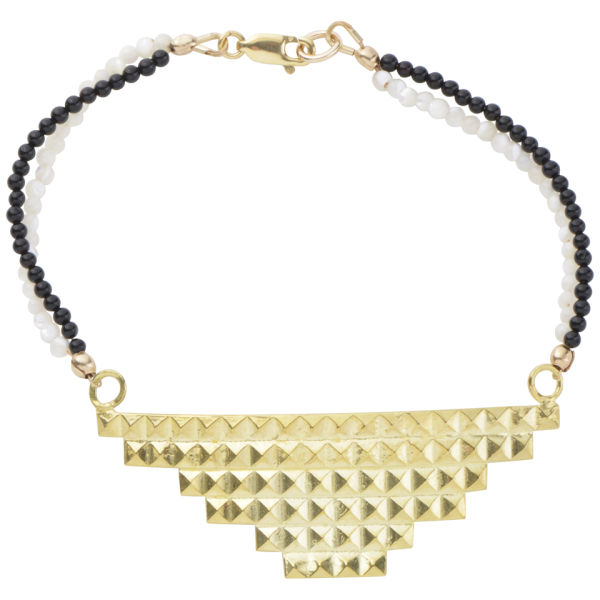 Daisy Knights Ana Stud Bracelet Black/White Free UK Delivery over £50