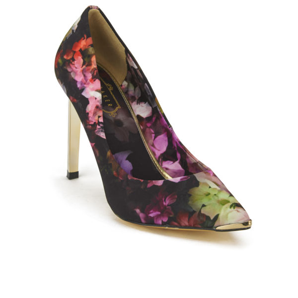 Ted Baker Women's Adecyn Floral Pointed Court Shoes Multi FREE UK