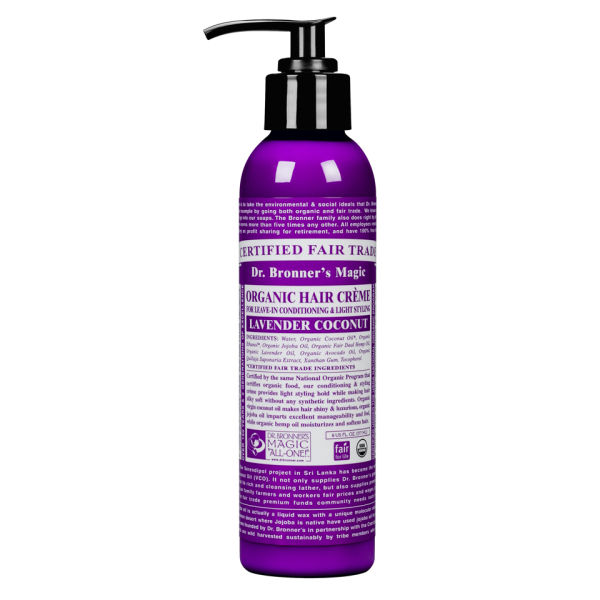 Dr. Bronner Organic LeaveIn Hair Conditioner and Style Creme Lavender
