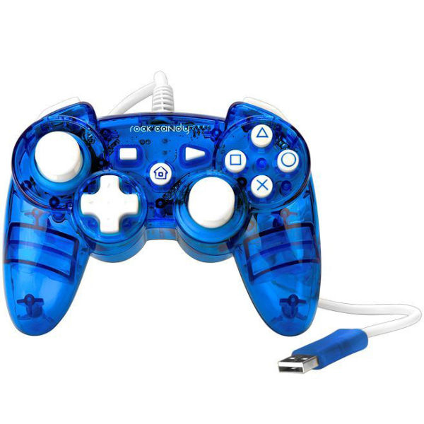 Rock Candy PS3 Controller (Blue) Wired Games Accessories