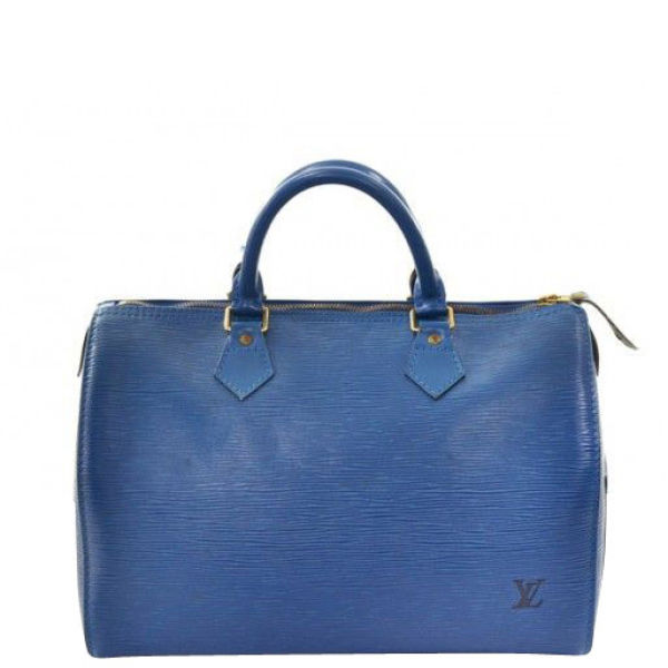 Louis Vuitton Vintage Blue Epi Leather Speedy 25 Bag