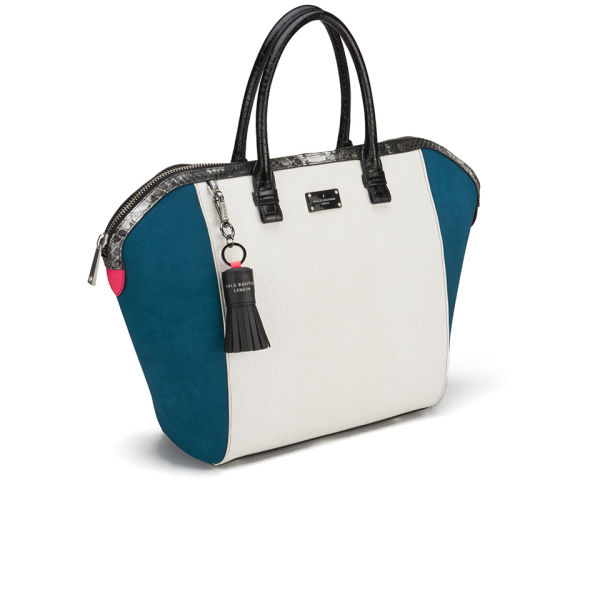Paul's Boutique Betsy Snake Colour Block Tote Bag White