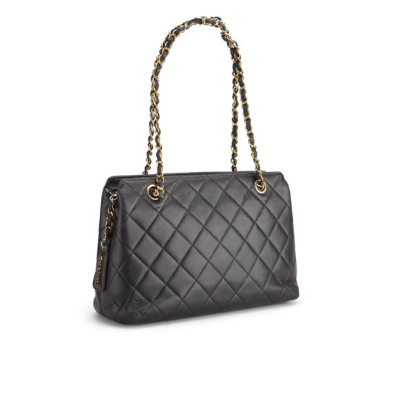 Chanel Quilted Leather Shoulder Bag - Black
