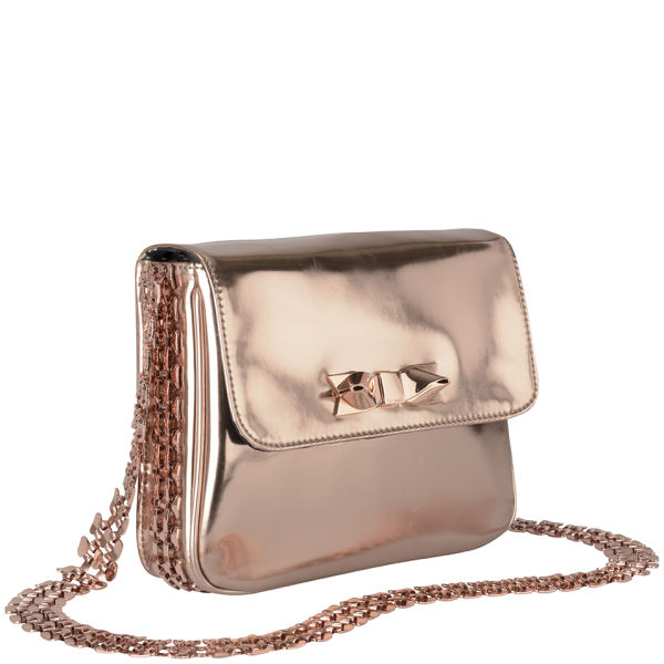 Ted Baker Women&#39;s Chaneey Mirrored Chain Cross Body Bag - Rose Gold