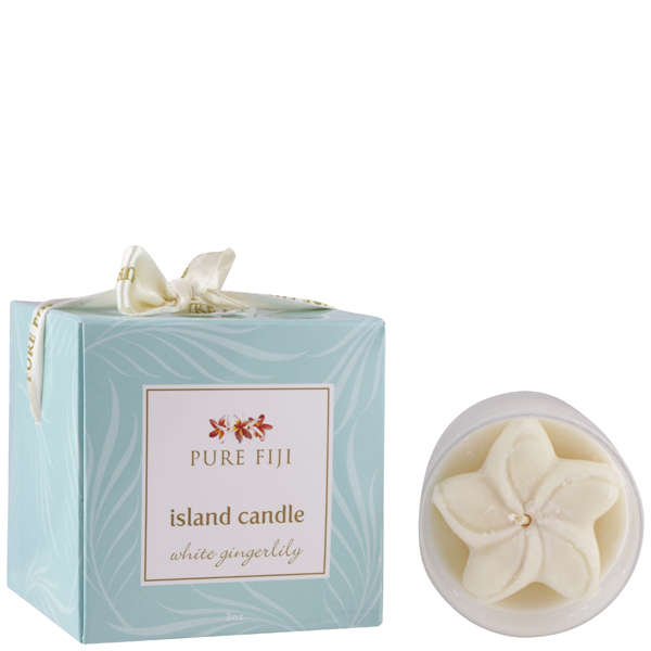 Pure Fiji Island Candle White Gingerlilly 3oz
