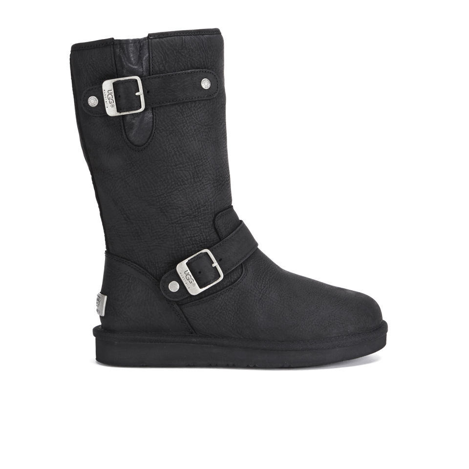 black leather uggs womens