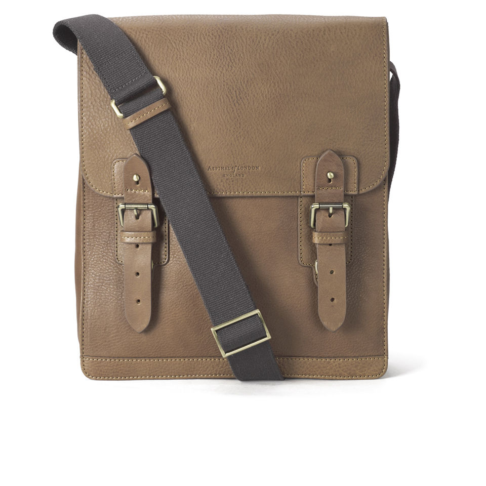 Aspinal of London Men's Small Shadow Messenger Bag Tan My