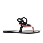 Melissa Women's Bliss Heart Flip Flops - Black Snake