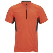 Regatta Men's Point 214 Breakbar Zip Neck Tech T-Shirt - Magma/Seal Grey