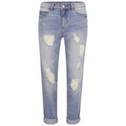 VILA Women's Crime 7/8 Boyfriend Jeans - Light Blue