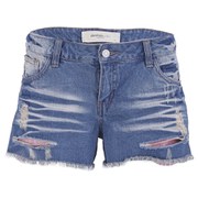Vero Moda Women's Paula Neon Denim Shorts - Blue