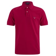 GANT Men's Solid Pique Rugger Polo Shirt - Red