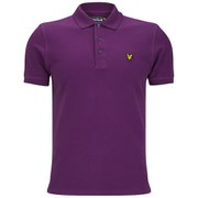 Lyle & Scott Men's Short Sleeve Plain Pique Polo Shirt - Blackcurrant
