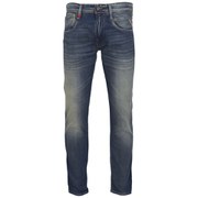 REPLAY Men's Waitom Mid Blue Vintage Stretch Denim Slim Jeans - Washed