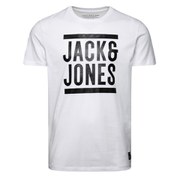 Jack & Jones Men's Core Fly T-Shirt - White and Black