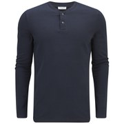 Selected Homme Men's Timm Split Neck T-Shirt - Navy