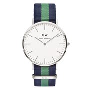 Daniel Wellington Classic Nato Warwick Silver Watch - Navy/Green