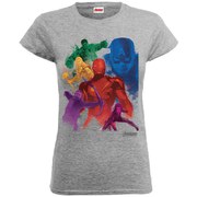Marvel Women's Avengers Age of Ultron Team Colours T-Shirt - Heather Grey