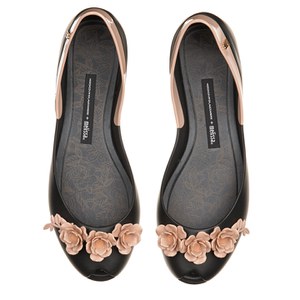 Alexandre Herchcovitch for Melissa Women's Flower Queen Ballet Flats - Black Contrast: Image 11