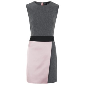 McQ Alexander McQueen Women's Panelled Party Mini Dress - Charcoal