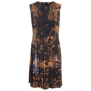 McQ Alexander McQueen Women's Pleated Skirt Dress - Amber Snake
