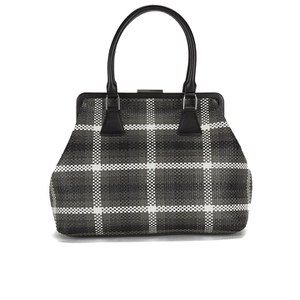 REDValentino Women's Double Handle Check Tote Bag - Black/Grey