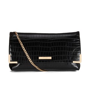 Dune Edee Clutch Bag - Black Croc