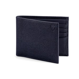 Aspinal of London Men's Billfold Wallet - Navy